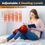 Wireless Heated Knee Massager Pad 6 Levels Hot Compress Joint Health Support
