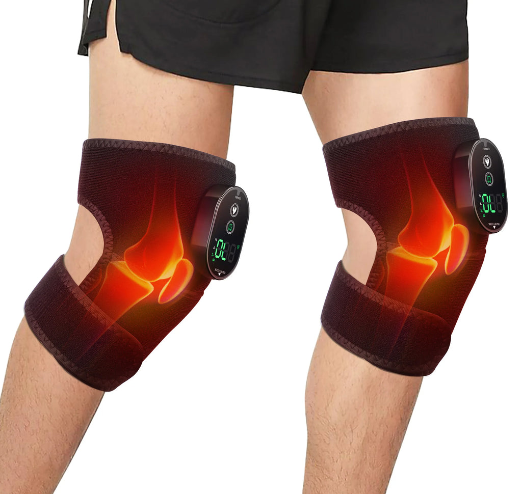 Wireless Heated Knee Massager Pad 6 Levels Hot Compress Joint Health Support