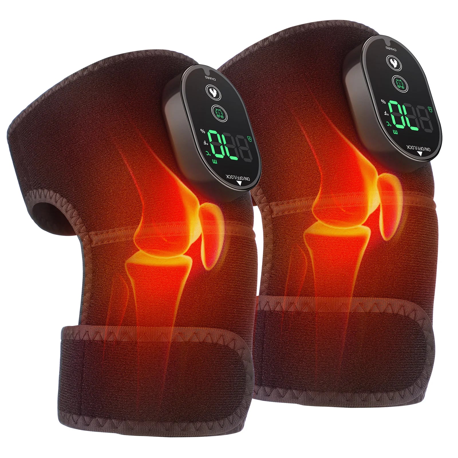 Wireless Heated Knee Massager Pad 6 Levels Hot Compress Joint Health Support Main image