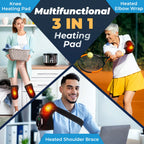 Wireless Heated Knee Massager Pad 6 Levels Hot Compress Joint Health Support