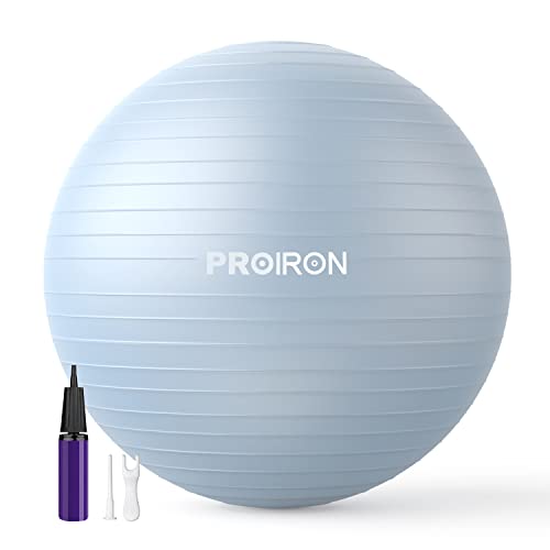 PROIRON Anti-Burst Exercise Ball 65cm Green Supports 500kg