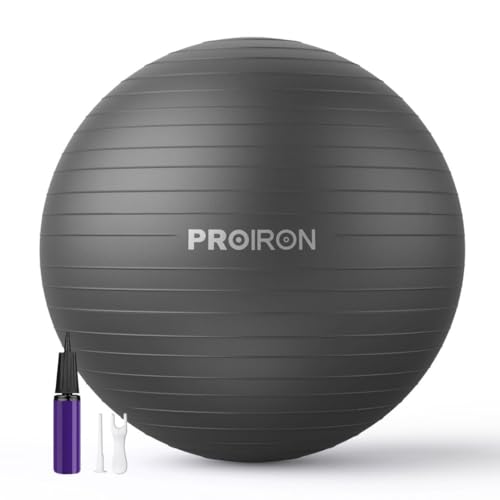 PROIRON Anti-Burst Exercise Ball 65cm Green Supports 500kg