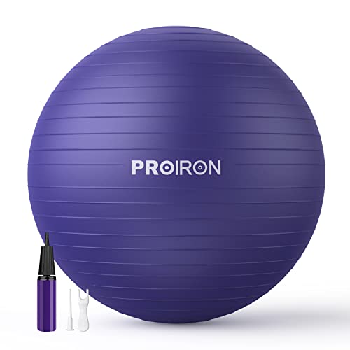 PROIRON Anti-Burst Exercise Ball 65cm Green Supports 500kg