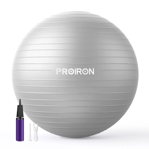 PROIRON Anti-Burst Exercise Ball 65cm Green Supports 500kg