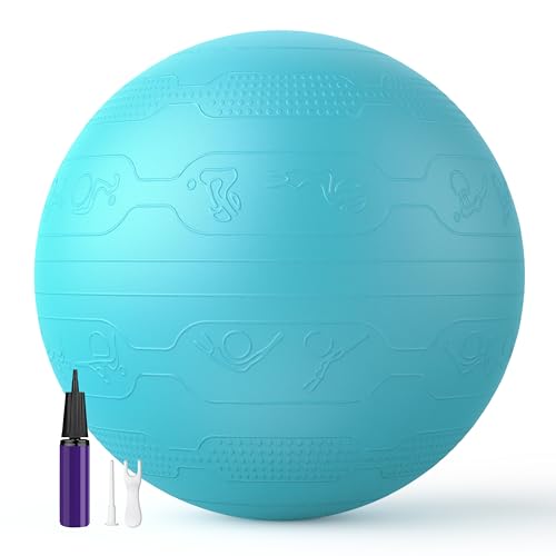 PROIRON Anti-Burst Exercise Ball 65cm Green Supports 500kg