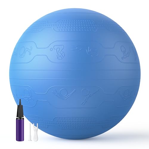 PROIRON Anti-Burst Exercise Ball 65cm Green Supports 500kg