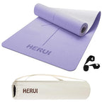 Herui Technology Alignment Lines Yoga Mat 72x24x0.24 Inch Pink