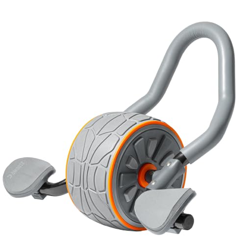 DMoose Fitness Ab Roller Wheel with Knee Pads Stainless Steel Frame