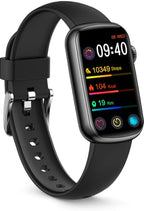 FITVII Slim Fitness Tracker with Blood Oxygen, Blood Pressure, Heart Rate & Sleep Tracking, IP68 Waterproof, Silver