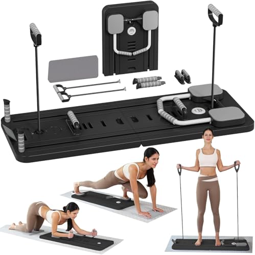 MINYII 4-in-1 Pilates Board Core Exercise Equipment with Timing Device