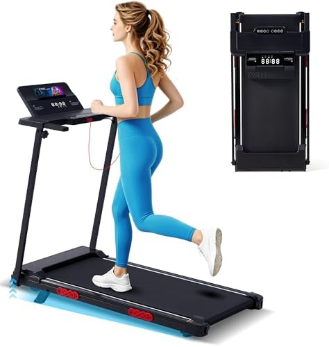 Portable Treadmill with Incline, 3.5HP Electric Small Treadmills for Home Small Spaces, 0.6-10MPH Walking Pad Treadmill with Handle Bar, 400LBS Mini Treadmills for Home Exercising|B0GS27V5CB Main image