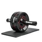 DMoose Fitness Ab Roller Wheel with Knee Pads Stainless Steel Frame