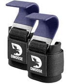 DMoose Fitness Weight Lifting Hooks with Thick Wrist Padding Black (Pair)