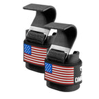 DMoose Fitness Weight Lifting Hooks with Thick Wrist Padding Black (Pair)