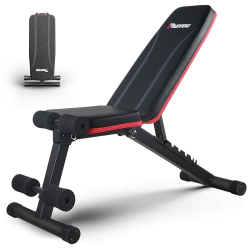 PASYOU Adjustable Weight Bench 500 Lbs Capacity Foldable Incline Decline