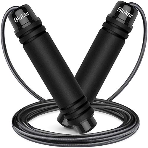 Blukar K9901 Speed Jump Rope Adjustable Steel Wire with Ball Bearings Red