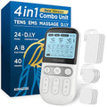Kongzee AS9026 4-in-1 TENS Unit EMS Muscle Stimulator Rechargeable White