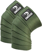 DMoose Fitness KW-003 USPA Approved 78" Knee Wraps for Weightlifting Black (Pair)