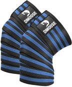 DMoose Fitness KW-003 USPA Approved 78" Knee Wraps for Weightlifting Black (Pair)