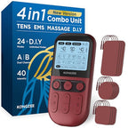 Kongzee AS9026 4-in-1 TENS Unit EMS Muscle Stimulator Rechargeable White