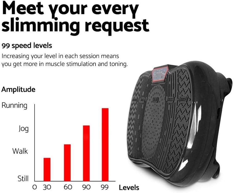 Everfit Vibration Platform Machine 99 Speed Levels with Resistance Bands Remote Control