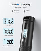RENPHO Smart Skipping Rope with Counter Adjustable Jump Rope Black