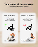 AIRHOP Ab Machine Sit Up Exercise Equipment with 3 Adjustable Resistance