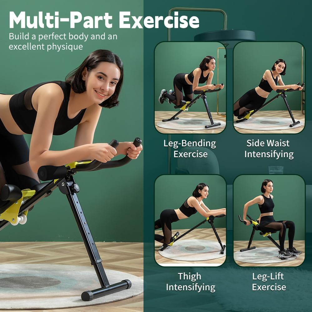 Leikefitness AB9380 Adjustable Ab Trainer with LCD Monitor Black