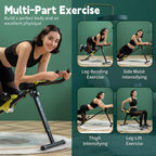 Leikefitness AB9380 Adjustable Ab Trainer with LCD Monitor Black