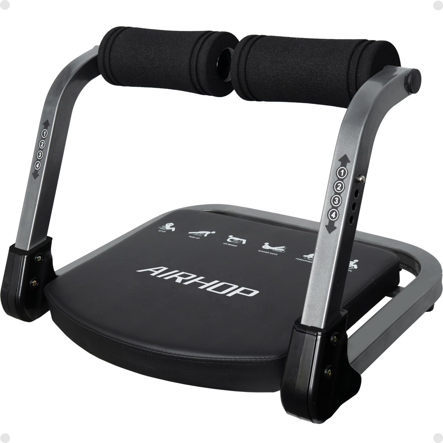 AIRHOP Ab Machine Sit Up Exercise Equipment with 3 Adjustable Resistance