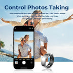 KeepClean Smart Health Ring Waterproof Fitness Tracker for Men Women Silver