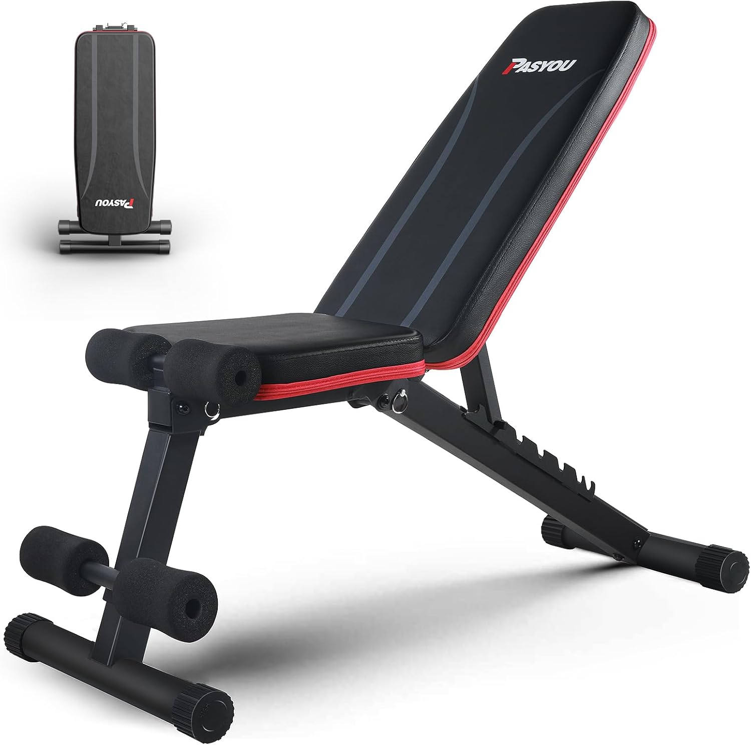 PASYOU Adjustable Weight Bench 500 Lbs Capacity Foldable Incline Decline