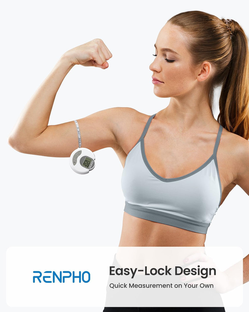 RENPHO Smart Bluetooth Digital Body Measuring Tape R-Y001 White