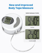 RENPHO Smart Bluetooth Digital Body Measuring Tape R-Y001 White