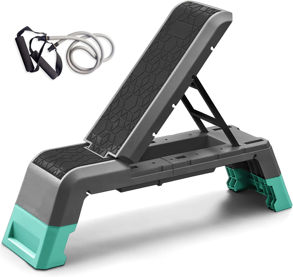 Leikefitness GM5821 Multifunctional Aerobic Deck Weight Bench with Resistance Band