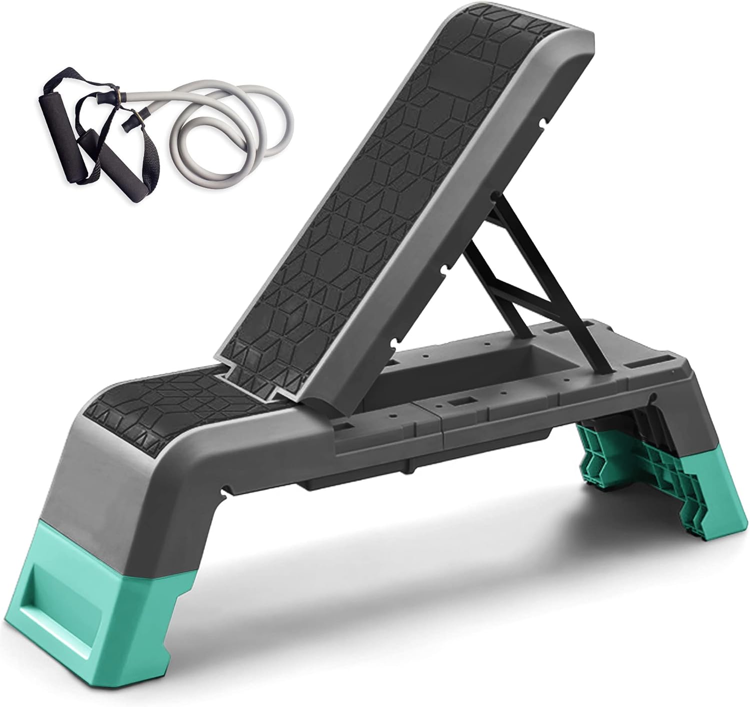 Leikefitness GM5821 Multifunctional Aerobic Deck Weight Bench with Resistance Band