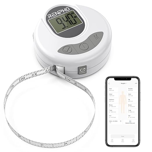 RENPHO Smart Bluetooth Digital Body Measuring Tape R-Y001 White