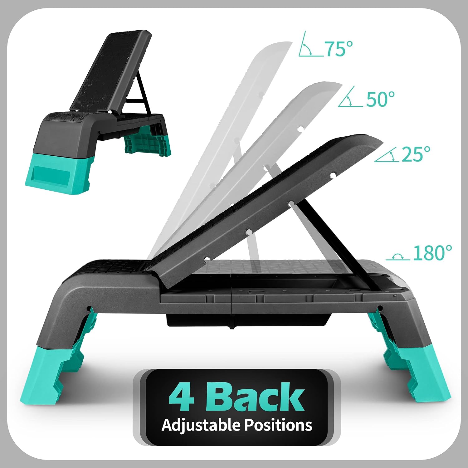 Leikefitness GM5821 Multifunctional Aerobic Deck Weight Bench with Resistance Band