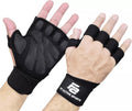 Fit Active Sports Ventilated Weight Lifting Gloves with Built-In Wrist Wraps Black Small