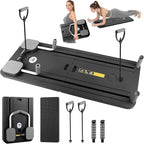 Cabipeove 5-in-1 Pilates Board Reformer Machine 400 Lb Capacity Black