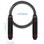 Blukar K9901 Speed Jump Rope Adjustable Steel Wire with Ball Bearings Red
