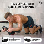 DMoose Fitness Ab Roller Wheel with Knee Pads Stainless Steel Frame