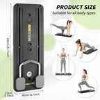 Cabipeove 5-in-1 Pilates Board Reformer Machine 400 Lb Capacity Black
