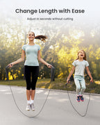RENPHO Smart Skipping Rope with Counter Adjustable Jump Rope Black