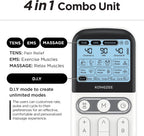 Kongzee AS9026 4-in-1 TENS Unit EMS Muscle Stimulator Rechargeable White