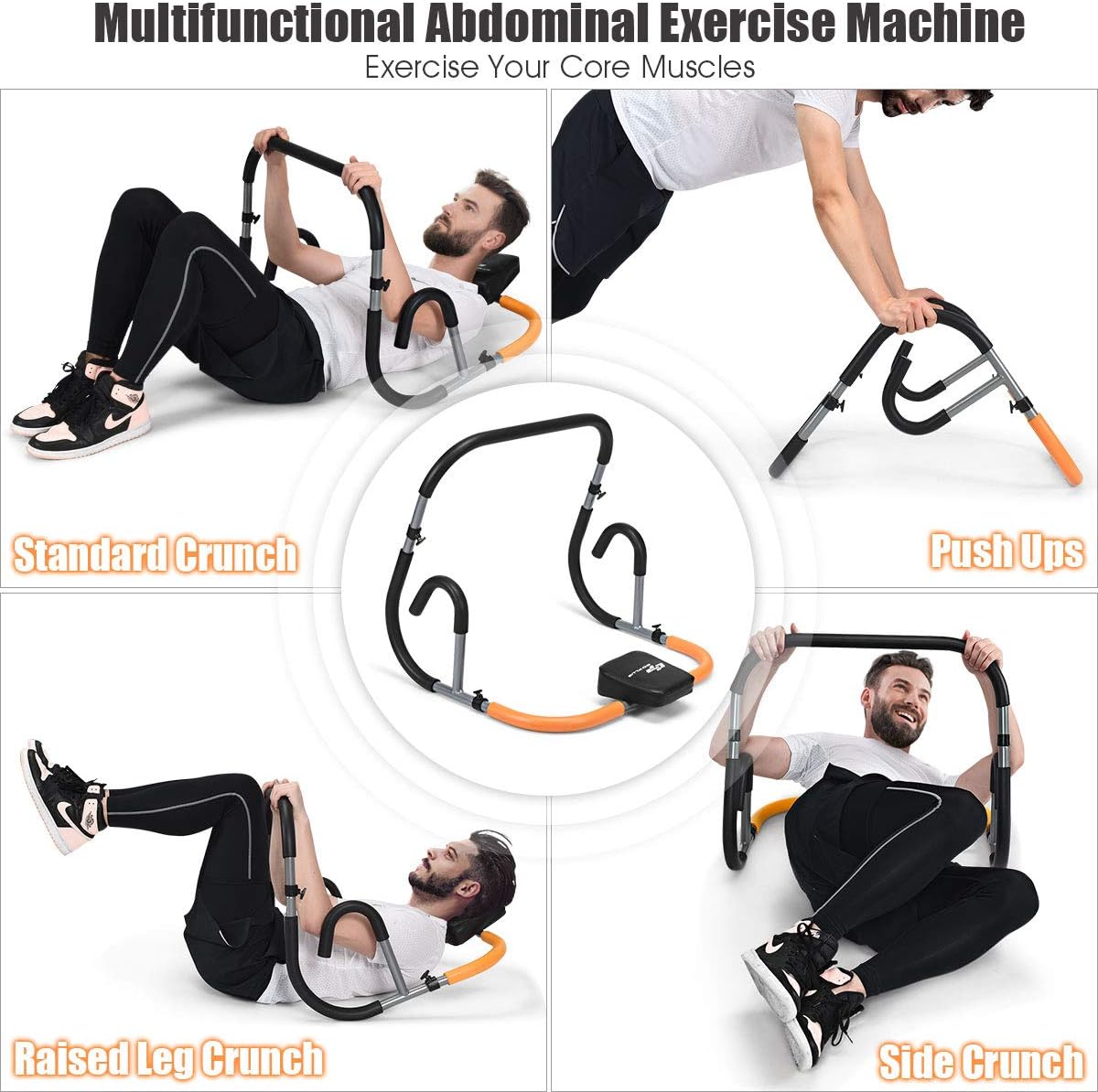Goplus Ab Fitness Crunch Ab Trainer Abdominal Machine Workout Exerciser