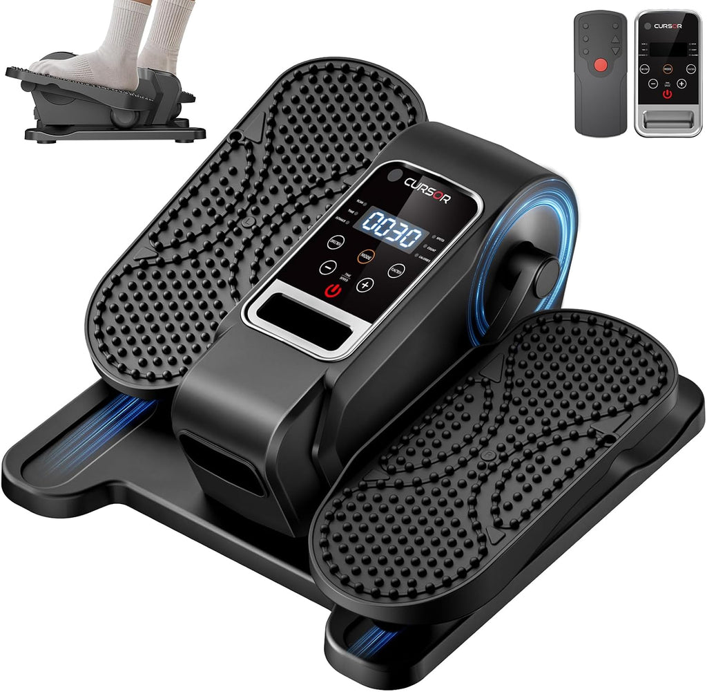 CURSOR FITNESS Under Desk Elliptical Machine Electric Seated Pedal Exerciser 12 Speeds