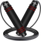 Blukar K9901 Speed Jump Rope Adjustable Steel Wire with Ball Bearings Red