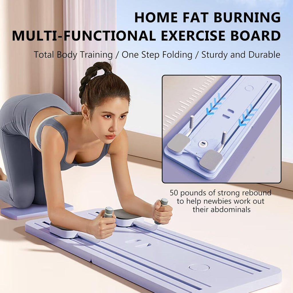 MINYII 4-in-1 Pilates Board Core Exercise Equipment with Timing Device