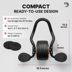 DMoose Fitness Ab Roller Wheel with Knee Pads Stainless Steel Frame